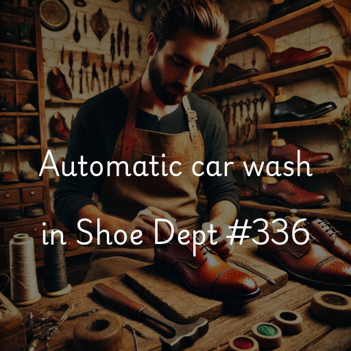 Automatic car wash in Shoe Dept #336