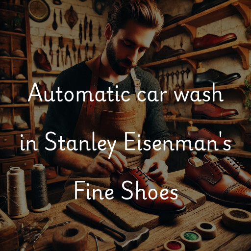 Automatic car wash in Stanley Eisenman's Fine Shoes