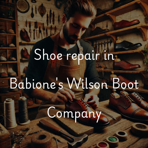 Shoe Repair at  Babione's Wilson Boot Company